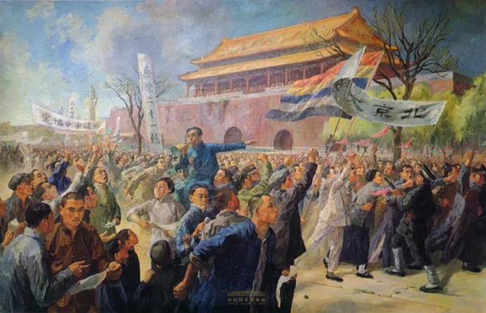 周令釗《五四運(yùn)動(dòng)》油畫，1951年，中國國家博物館藏.jpg